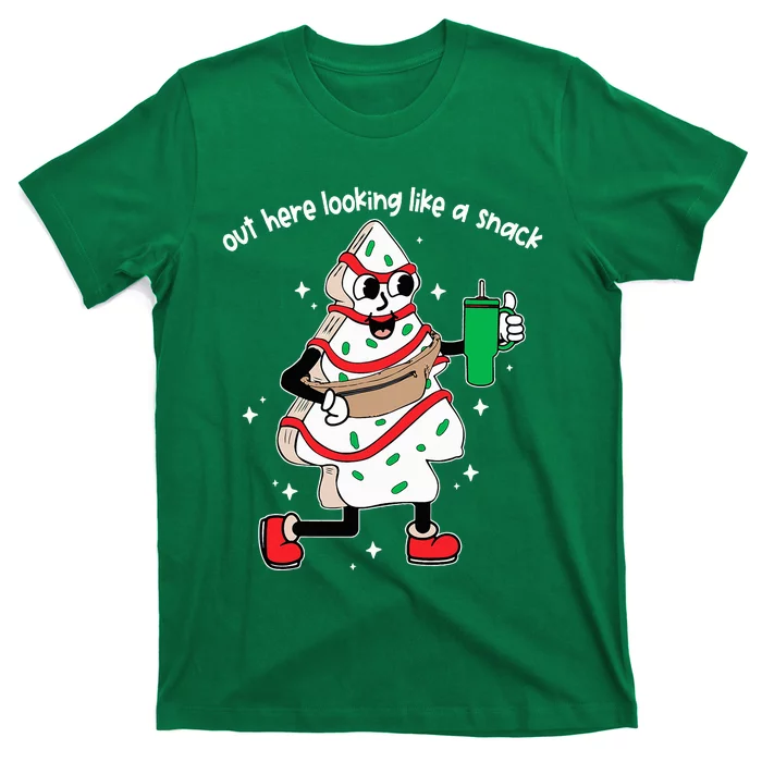 Out Here Looking Like A Snack Boo Jee Christmas Tree Cake T-Shirt