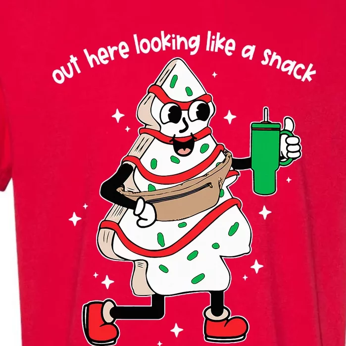 Out Here Looking Like A Snack Boo Jee Christmas Tree Cake Garment-Dyed Heavyweight T-Shirt