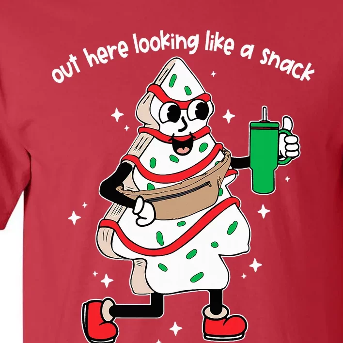 Out Here Looking Like A Snack Boo Jee Christmas Tree Cake Tall T-Shirt