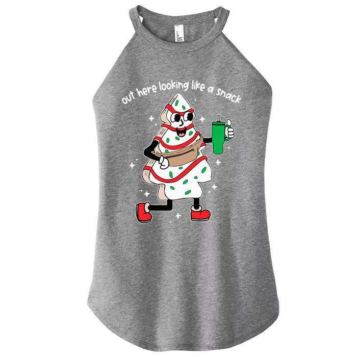 Out Here Looking Like A Snack Boo Jee Christmas Tree Cake Women’s Perfect Tri Rocker Tank