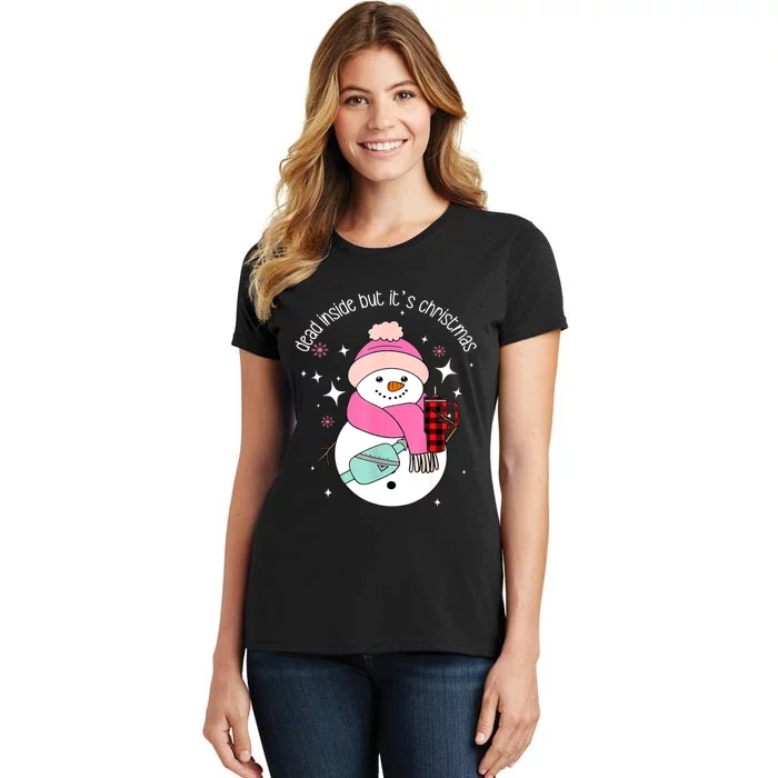 Out Here Looking Like A Snack Cute Boo Jee Xmas Snowman Women's T-Shirt