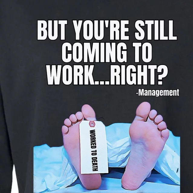 Office Humor Manager Employee Job and Career Funny Work Meme Cropped Pullover Crew