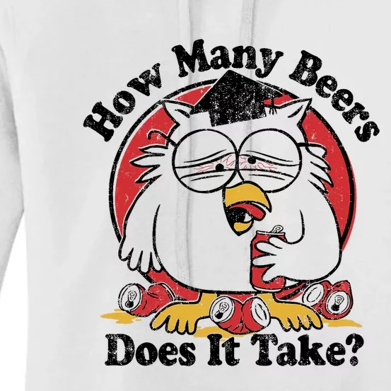 Owl How Many Beers Does It Take Women's Pullover Hoodie