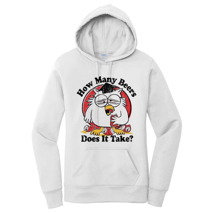 Owl How Many Beers Does It Take Women's Pullover Hoodie