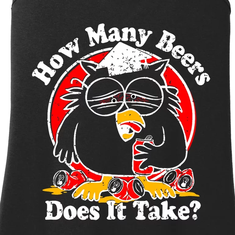 Owl How Many Beers Does It Take Funny Ladies Essential Tank