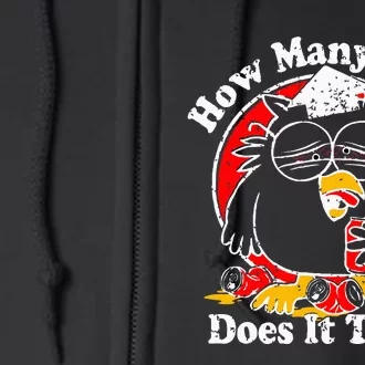 Owl How Many Beers Does It Take Funny Full Zip Hoodie