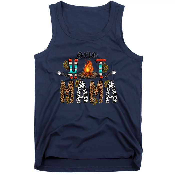 One Hot Mama Funny Mama For Women Mom Mother's Day Tank Top