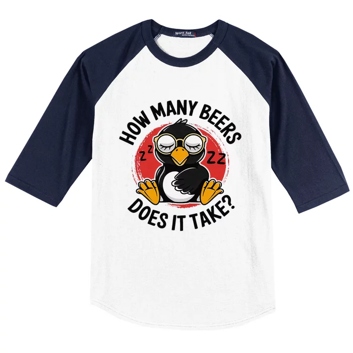 Owl How Many Beers Does It Take Baseball Sleeve Shirt