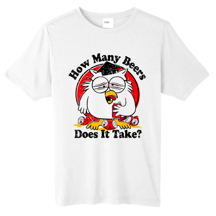 Owl How Many Beers Does It Take Funny ChromaSoft Performance T-Shirt