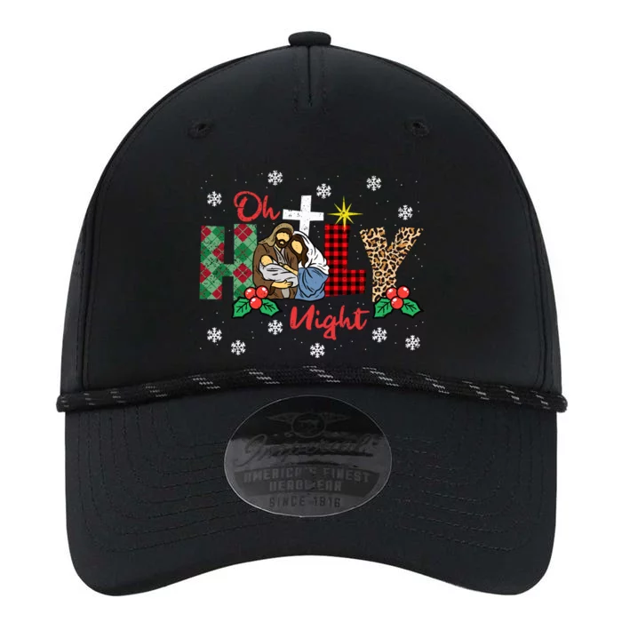 Oh Holy Night Christmas Pajama Xmas Plaid Christian Performance The Dyno Cap