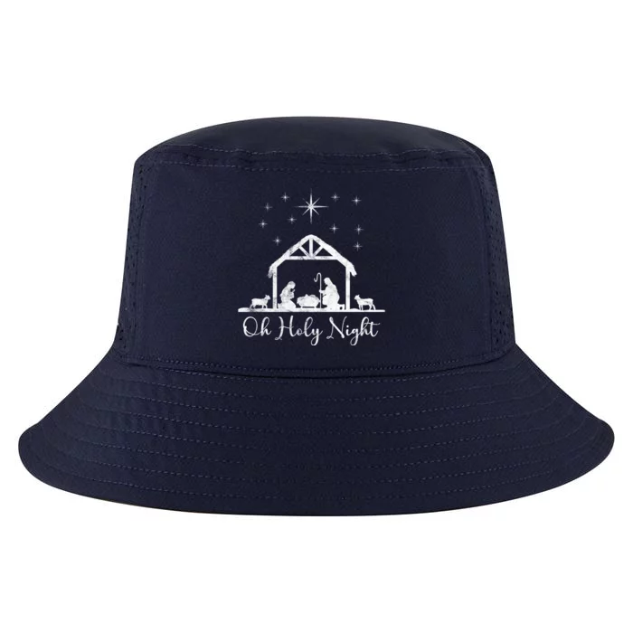 Oh Holy Night Jesus Stable In Bethlehem Cool Comfort Performance Bucket Hat