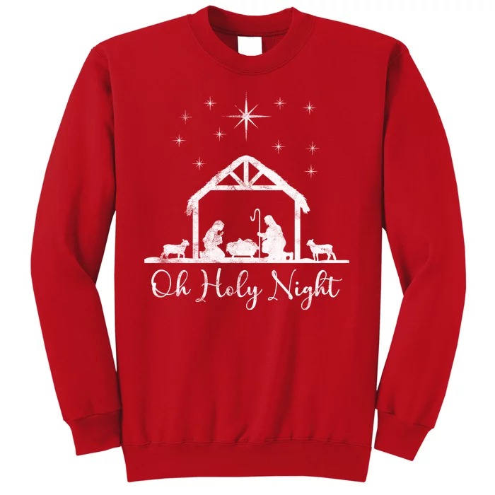 Oh Holy Night Jesus Stable In Bethlehem Sweatshirt