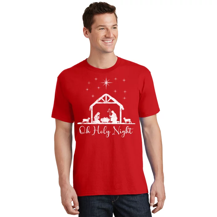 Oh Holy Night Jesus Stable In Bethlehem T-Shirt