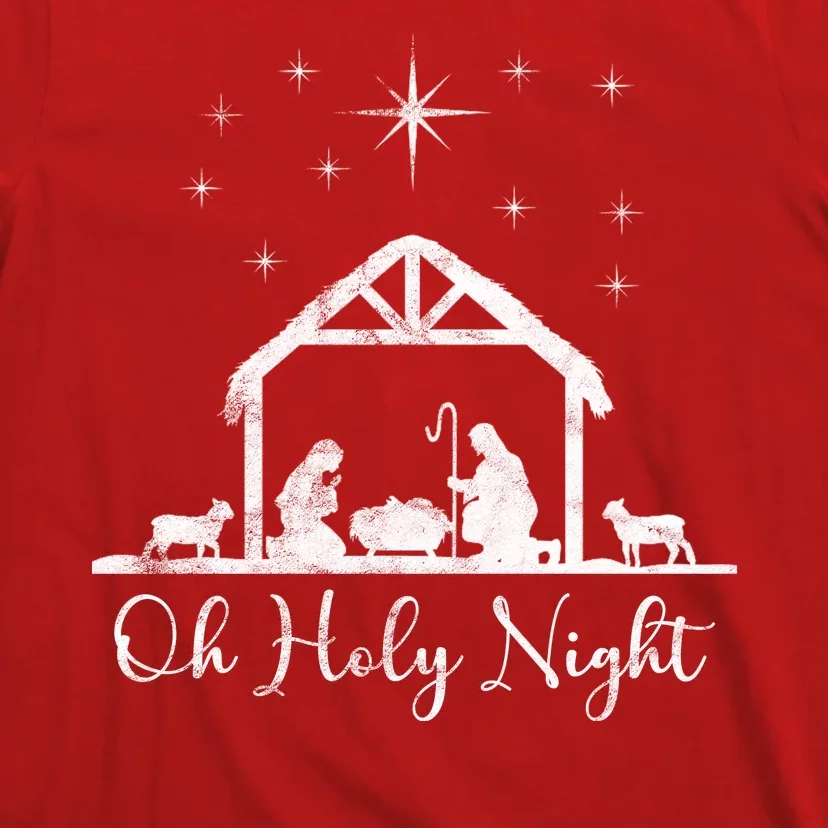 Oh Holy Night Jesus Stable In Bethlehem T-Shirt