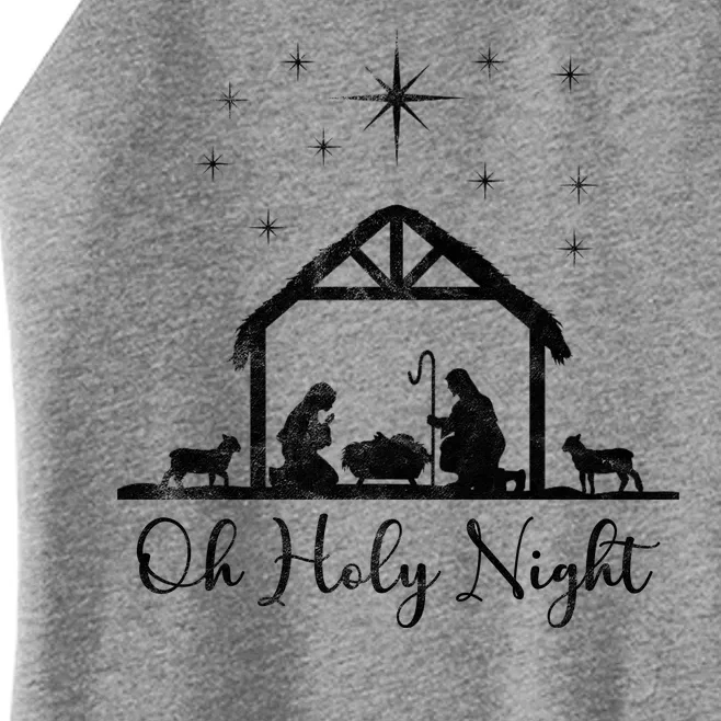 Oh Holy Night Jesus Stable In Bethlehem Women’s Perfect Tri Rocker Tank