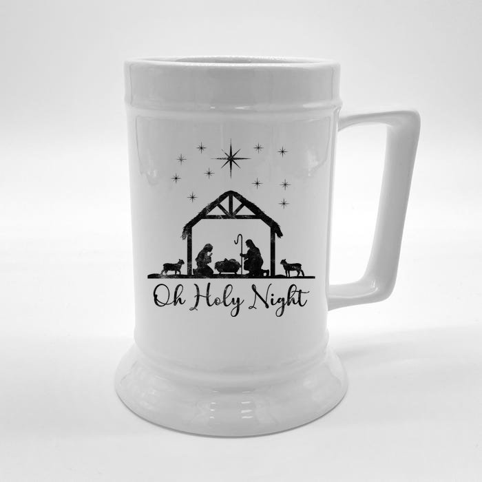 Oh Holy Night Jesus Stable In Bethlehem Front & Back Beer Stein