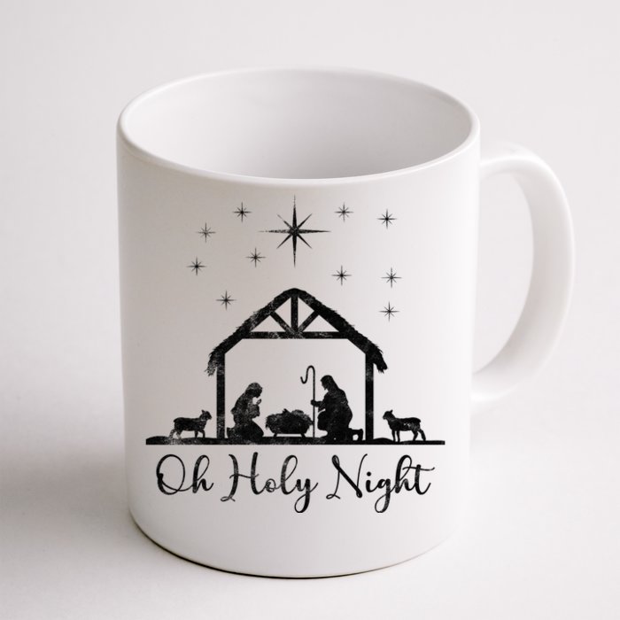 Oh Holy Night Jesus Stable In Bethlehem Front & Back Coffee Mug