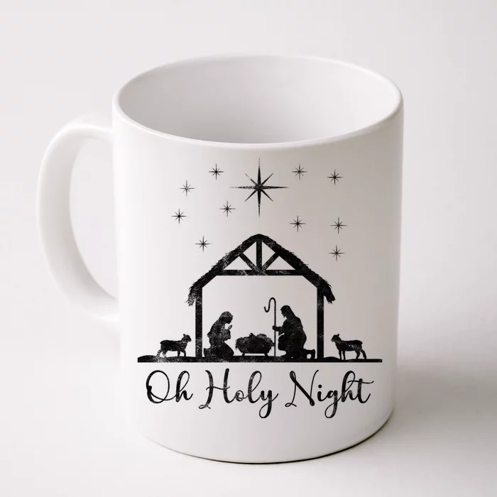 Oh Holy Night Jesus Stable In Bethlehem Front & Back Coffee Mug