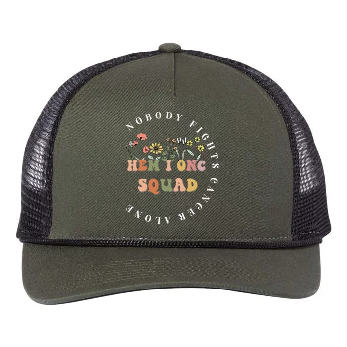 Oncology Hematology Nurse Squad Tee Pediatric HemOnc Doctor Retro Rope Trucker Hat Cap