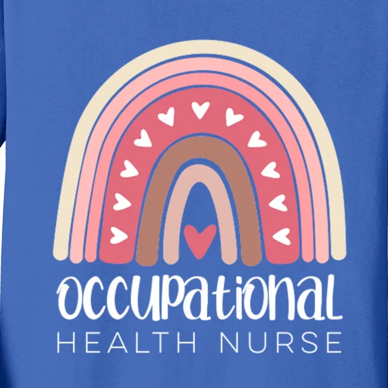 Occupational Health Nurse Rainbow Nursing Workplace Safety Cool Gift Kids Long Sleeve Shirt