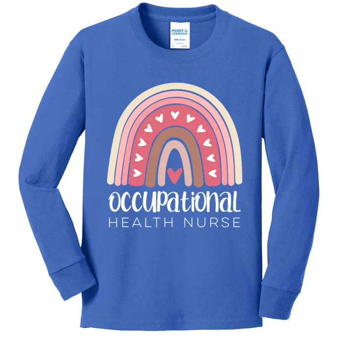 Occupational Health Nurse Rainbow Nursing Workplace Safety Cool Gift Kids Long Sleeve Shirt