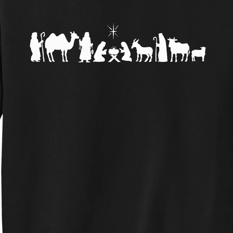 Oh Holy Night Nativity Scene Christianity Tall Sweatshirt