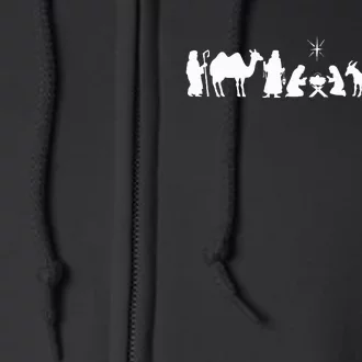 Oh Holy Night Nativity Scene Christianity Full Zip Hoodie