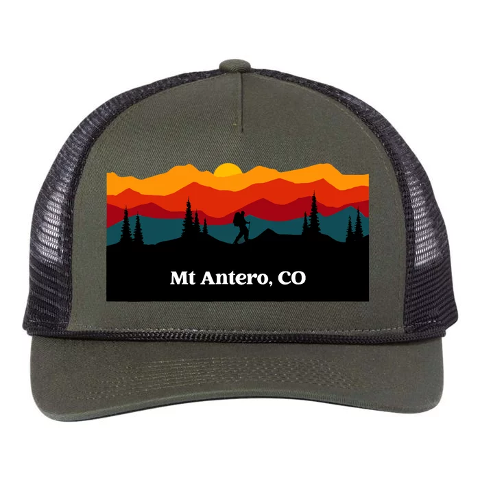 Outdoor Hiking Nature Mt Antero, CO National Park Trekking Retro Rope Trucker Hat Cap