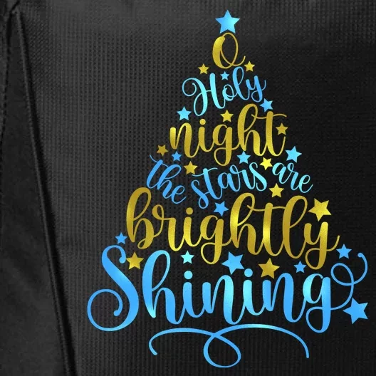 Oh Holy Night The Stars Are Brightly Shining Tree City Backpack