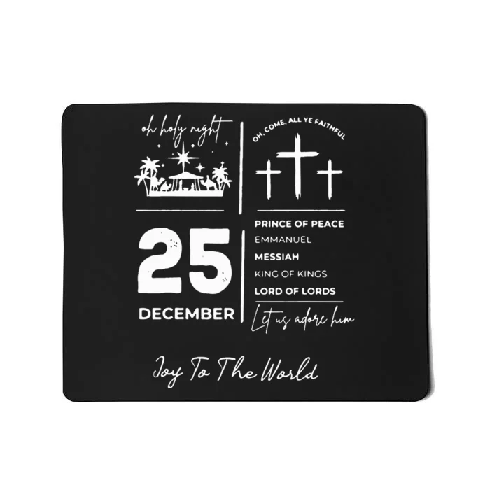 Oh Holy Night Nativity Scene Religious Christmas Funny Mousepad