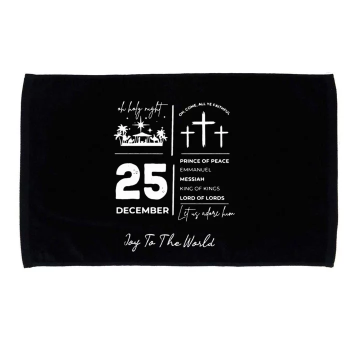 Oh Holy Night Nativity Scene Religious Christmas Funny Microfiber Hand Towel