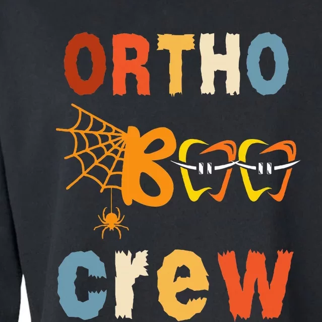 Orthodontist Halloween Orthodontic Boo Braces Teeth Crew Cropped Pullover Crew