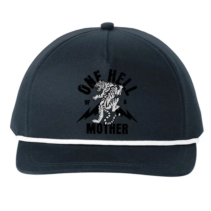 One Hell Of A Mother Vintage Badass Moms Snapback Five-Panel Rope Hat