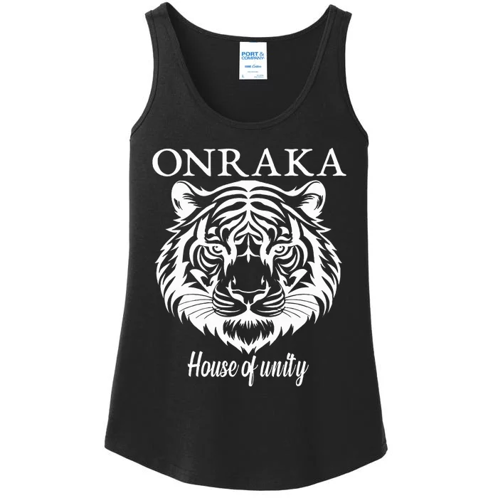 Onraka House Of Unity Rca School Social Onraka Tiger Orange Ladies Essential Tank