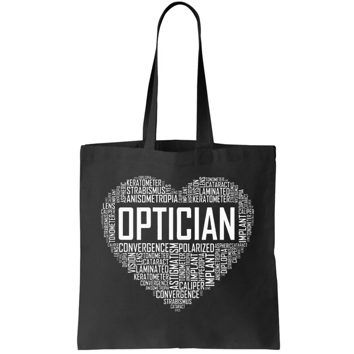 Optician Heart Optometrist Gift Ophthalmologist Gifts Tote Bag