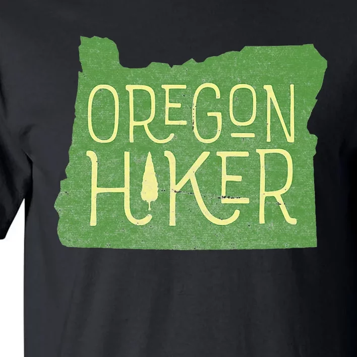 Oregon Hiker Outdoors Classic Retro Hiking Adventure Badge Tall T-Shirt