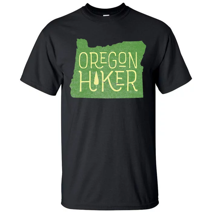 Oregon Hiker Outdoors Classic Retro Hiking Adventure Badge Tall T-Shirt