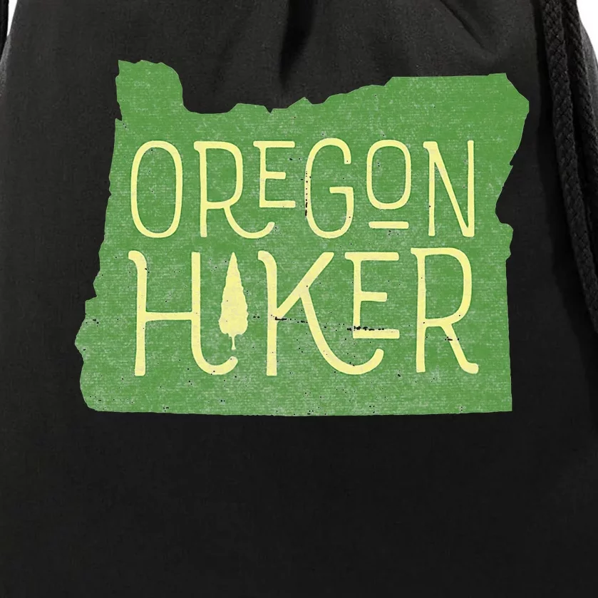 Oregon Hiker Outdoors Classic Retro Hiking Adventure Badge Drawstring Bag