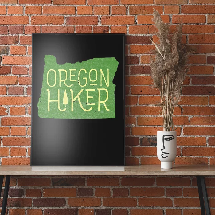 Oregon Hiker Outdoors Classic Retro Hiking Adventure Badge Poster