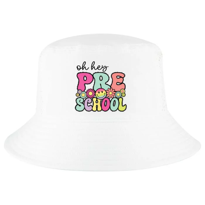 Oh Hey Preschool Teacher Girl First Day Of School Cool Comfort Performance Bucket Hat