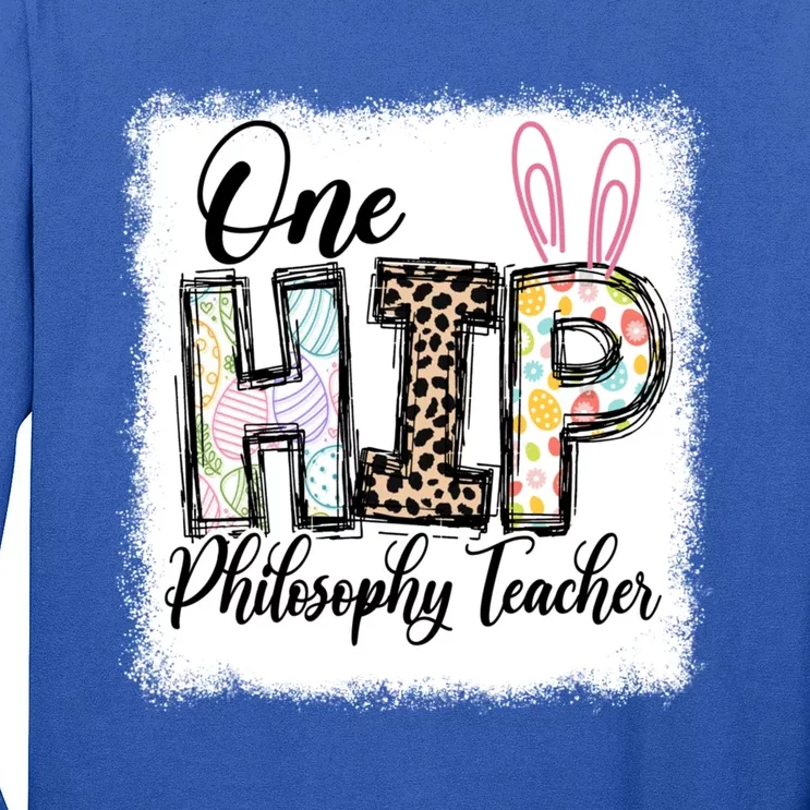 One Hip Philosophy Teacher Leopard Teacher Easter Day Gift Long Sleeve Shirt