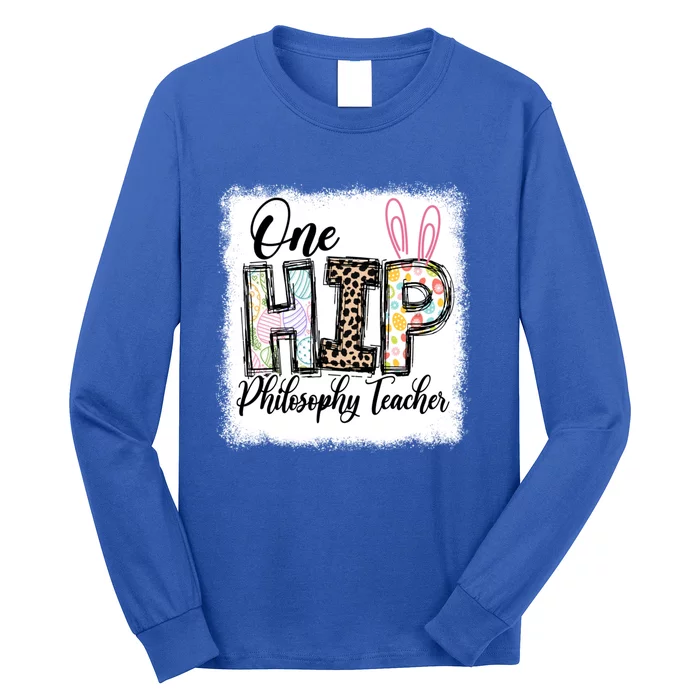 One Hip Philosophy Teacher Leopard Teacher Easter Day Gift Long Sleeve Shirt