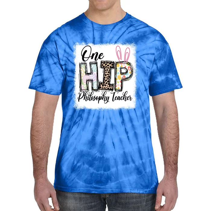 One Hip Philosophy Teacher Leopard Teacher Easter Day Gift Tie-Dye T-Shirt