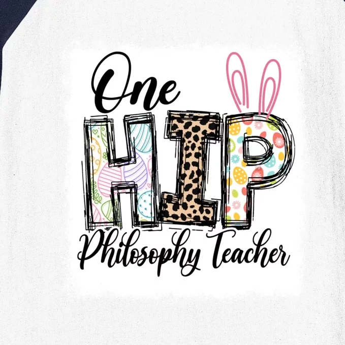 One Hip Philosophy Teacher Leopard Teacher Easter Day Gift Baseball Sleeve Shirt