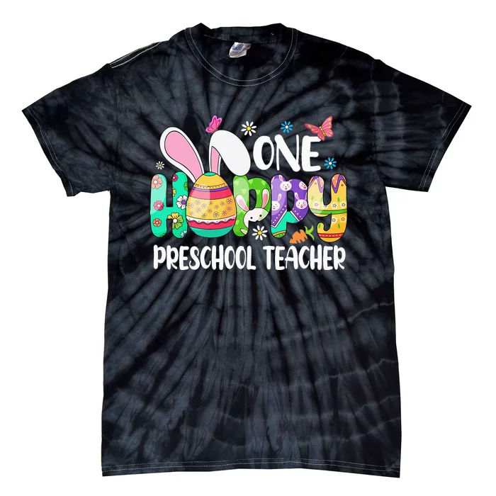 One Hobby Preschool Teacher Bunny Easter Day Tie-Dye T-Shirt