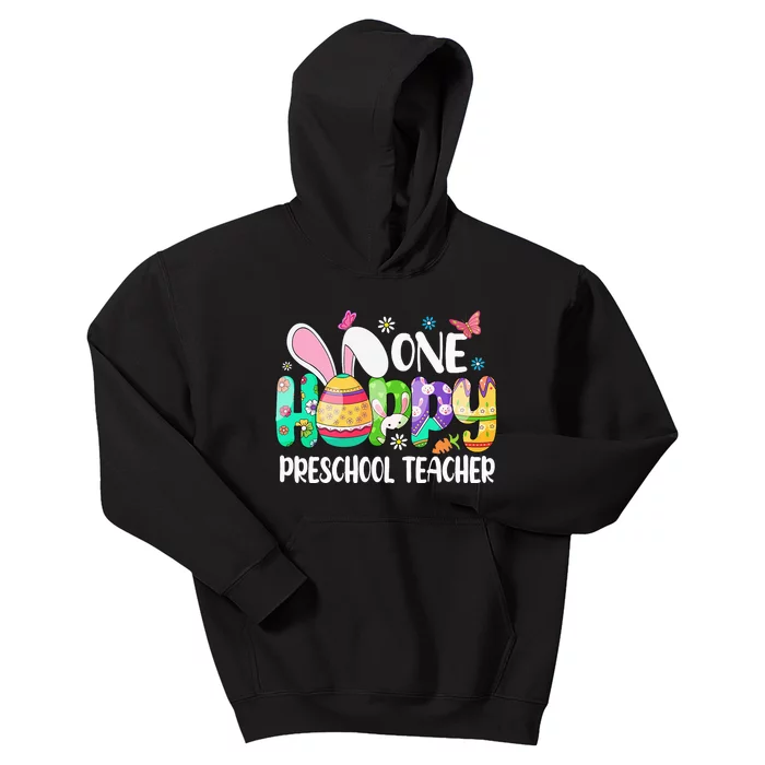 One Hobby Preschool Teacher Bunny Easter Day Kids Hoodie