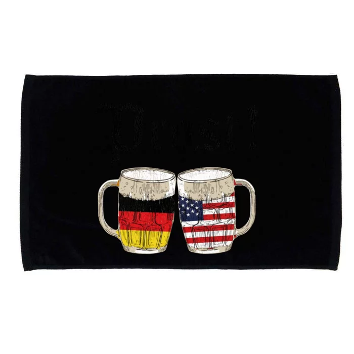 Oktoberfest Holiday Prost Beer German American Flag Microfiber Hand Towel