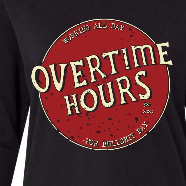 Overtime Hours Rich North Of Richmond Womens Cotton Relaxed Long Sleeve T-Shirt