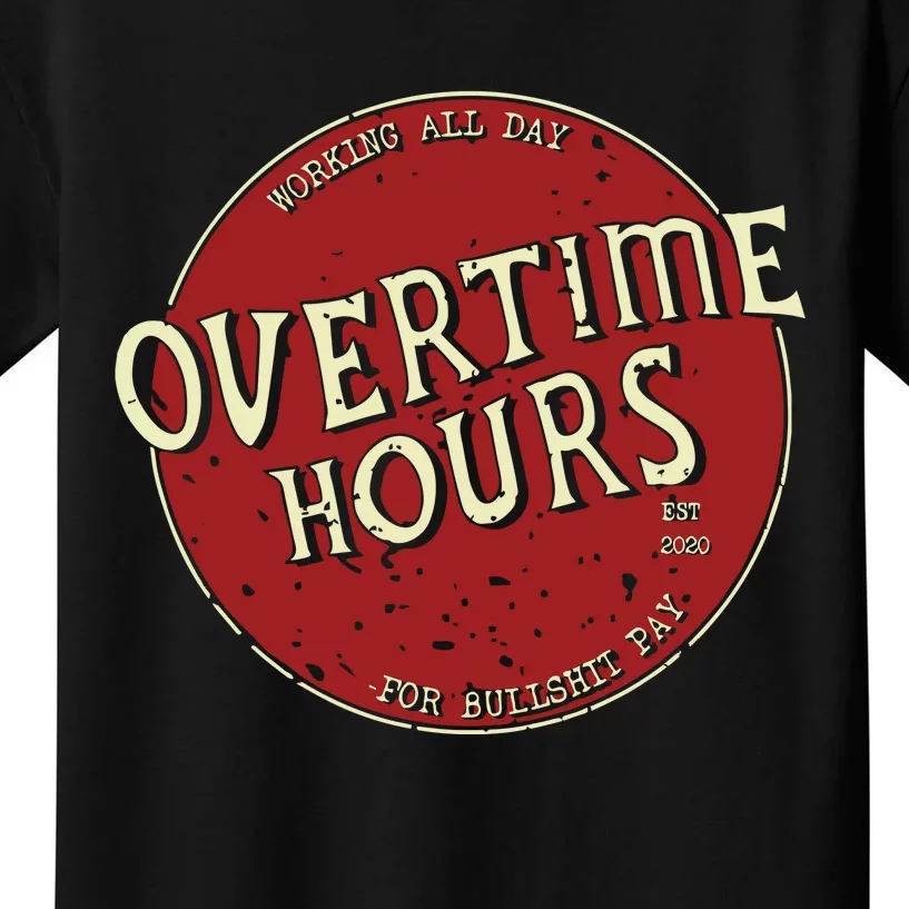 Overtime Hours Rich North Of Richmond Kids T-Shirt