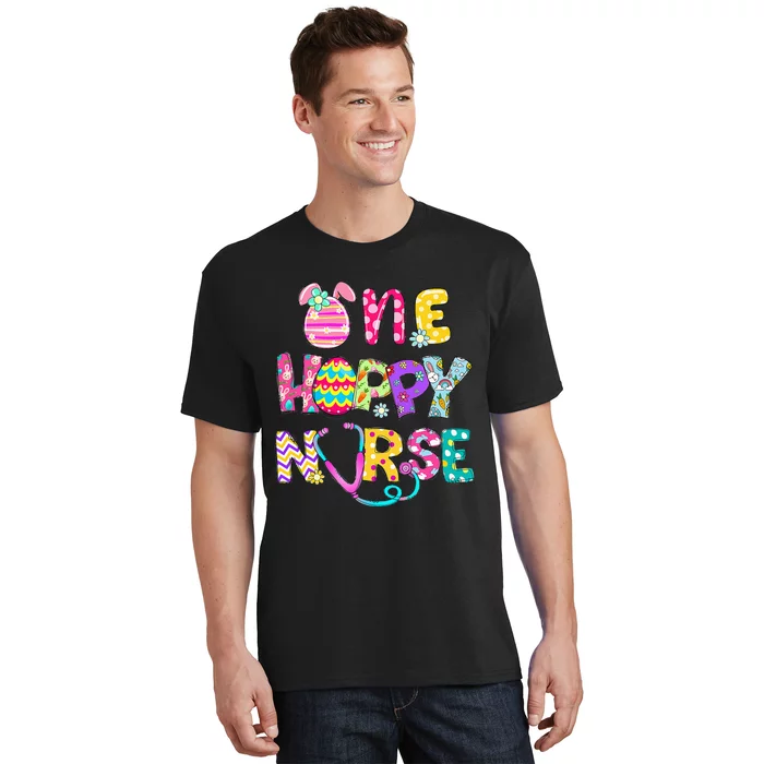 One Hoppy Registered Nurse Easter Bunny eggs T-Shirt